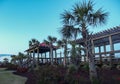 Carolina Beach Boardwalk at Sunset Royalty Free Stock Photo