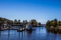 Carolina Beach State Park Marina on the South end of Snows Cut in North Carolina Royalty Free Stock Photo