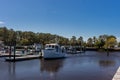 Carolina Beach State Park Marina on the South end of Snows Cut in North Carolina Royalty Free Stock Photo