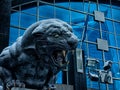 Carolina panthers statue covered in snow Royalty Free Stock Photo