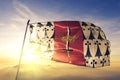 Carolina of Puerto Rico of United States flag waving on the top Royalty Free Stock Photo