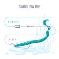 Carolina rigged soft plastic bait for bass Royalty Free Stock Photo