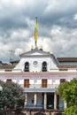 The Carondelet Palace Presidential Palace on Plaza Grande main square in the city center in Quito, Ecuador Royalty Free Stock Photo