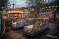 carousel amusement park. Generative AI