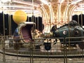 Carousel in the amusement park at night Royalty Free Stock Photo