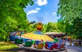 Carousel at an amusement park Varna Bulgaria