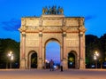 Carousel Arch of Triumph at sunset, Paris, France Royalty Free Stock Photo