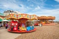 Carousel on beach. Brighton, England