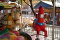 Carousel in Children\'s Amusement Park Royalty Free Stock Photo