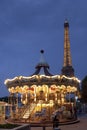 Carousel and the Eiffel tower