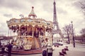 carousel of the Eiffel Tower in Paris