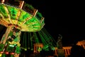 A carousel at famous Munich Oktoberfest by night