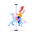 Carousel Flat Illustration Royalty Free Stock Photo