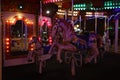 Carousel horse evening