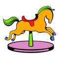 Carousel horse icon, icon cartoon Royalty Free Stock Photo