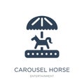 carousel horse icon in trendy design style. carousel horse icon isolated on white background. carousel horse vector icon simple Royalty Free Stock Photo