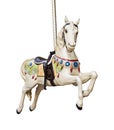 Carousel horse isolated on white Royalty Free Stock Photo