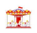 Carousel horse. Merry go round. Vector illustration