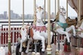 Carousel Horse with traditional paintwork with lots of gold in a
