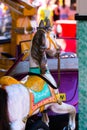 Carousel horses at the fun fair, luna park Royalty Free Stock Photo