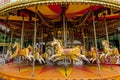 Carousel Horses, Keswick, Cumbria, England.