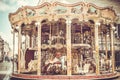 Carousel with horses in Northern France