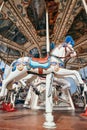 Carousel horses in Sopot Poland fair