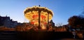 Carousel, illuminated, nightime