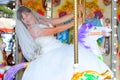 The carousel of life - joyfull bride portrait