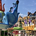 Carousel at market square in Nottingham city, England.