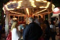 Carousel Moving at Night Royalty Free Stock Photo