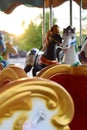 carousel park entertainment for children horses laughter high quality rides Royalty Free Stock Photo