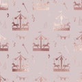 Carousel. Rose gold. Elegant texture Royalty Free Stock Photo