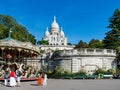 Carousel and Sacre Cour Basilica in Paris