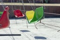 Carousel seats revolve without children