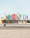 Carousel sign, on the boardwalk in Coney Island, Brooklyn, New York City