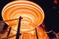 The carousel that is spinning in a circle is a motion blur Royalty Free Stock Photo