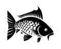 Carp fish illustration. Generated AI. Royalty Free Stock Photo