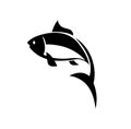 Carp fish vector icon.Vector fish icon