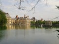 The carp pond and pavilion. Palace of Fontainebleau, France