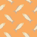 carp seamless pattern. gold fish seamless pattern vector illustration Royalty Free Stock Photo