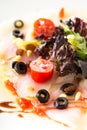 Carpaccio cod salad Royalty Free Stock Photo