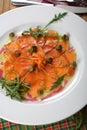 Carpaccio made from kipper