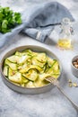 Carpaccio of zucchini with pistachio