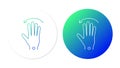 Carpal tunnel syndrome, two icons, tilt of the palm to the left and right Royalty Free Stock Photo