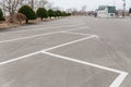 Carpark line on the area of Shiraoi Ainu Village Museum in Hokkaido, Japan