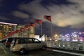 Carpark at Nice night view morden building, Hong Kong Royalty Free Stock Photo