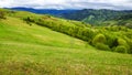 carpathian countryside scenery in spring Royalty Free Stock Photo