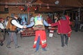 Carpathian folk dances. Ukrainian traditions. People dancing folk dance in Ukraine