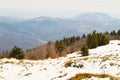 Carpathian forests and hills Royalty Free Stock Photo